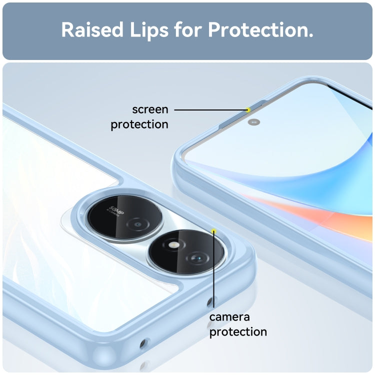 For Honor Play 50 Plus Colorful Series Acrylic Hybrid TPU Phone Case(Blue) - Honor Cases by PMC TechLife | Online Shopping South Africa | PMC TechLife | Buy Now Pay Later Mobicred