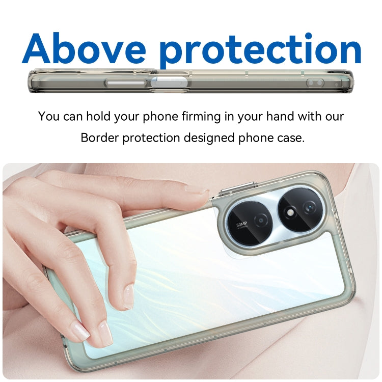 For Honor Play 50 Plus Colorful Series Acrylic Hybrid TPU Phone Case(Transparent Grey) - Honor Cases by PMC TechLife | Online Shopping South Africa | PMC TechLife | Buy Now Pay Later Mobicred