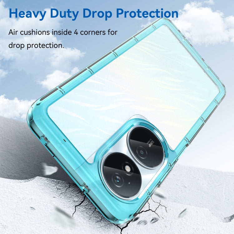 For Honor Play 50 Plus Colorful Series Acrylic Hybrid TPU Phone Case(Transparent Blue) - Honor Cases by PMC TechLife | Online Shopping South Africa | PMC TechLife | Buy Now Pay Later Mobicred