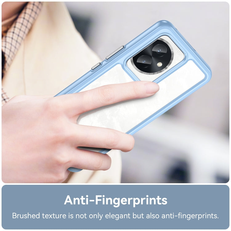 For Honor 100 Colorful Series Acrylic Hybrid TPU Phone Case(Blue) - Honor Cases by PMC TechLife | Online Shopping South Africa | PMC TechLife | Buy Now Pay Later Mobicred