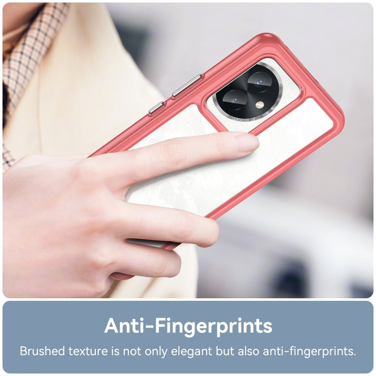 For Honor 100 Colorful Series Acrylic Hybrid TPU Phone Case(Red) - Honor Cases by PMC TechLife | Online Shopping South Africa | PMC TechLife | Buy Now Pay Later Mobicred