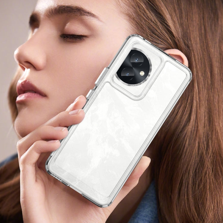 For Honor 100 Colorful Series Acrylic Hybrid TPU Phone Case(Transparent) - Honor Cases by PMC TechLife | Online Shopping South Africa | PMC TechLife | Buy Now Pay Later Mobicred