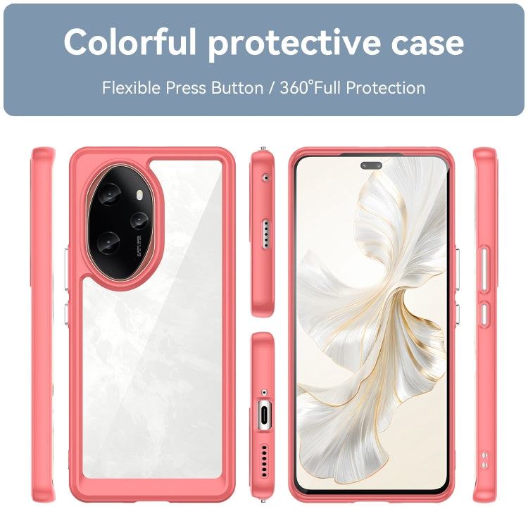 For Honor 100 Pro Colorful Series Acrylic Hybrid TPU Phone Case(Red) - free shipping - PMC TechLife - Order now!