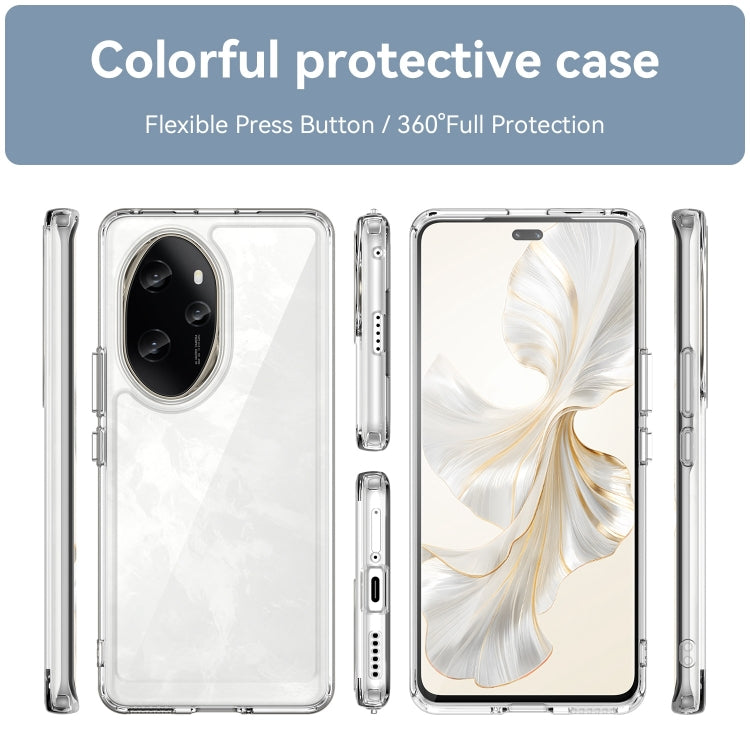 For Honor 100 Pro Colorful Series Acrylic Hybrid TPU Phone Case(Transparent) - Honor Cases by PMC TechLife | Online Shopping South Africa | PMC TechLife | Buy Now Pay Later Mobicred
