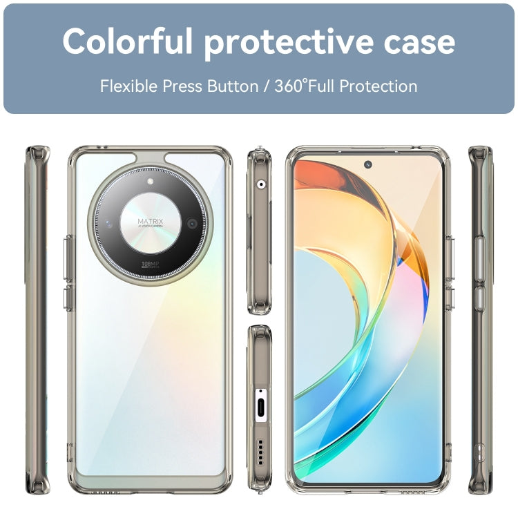 For Honor Magic6 Lite 5G Colorful Series Acrylic Hybrid TPU Phone Case(Transparent Grey) - Honor Cases by PMC TechLife | Online Shopping South Africa | PMC TechLife | Buy Now Pay Later Mobicred