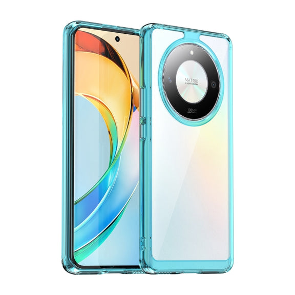 For Honor Magic6 Lite 5G Colorful Series Acrylic Hybrid TPU Phone Case(Transparent Blue)