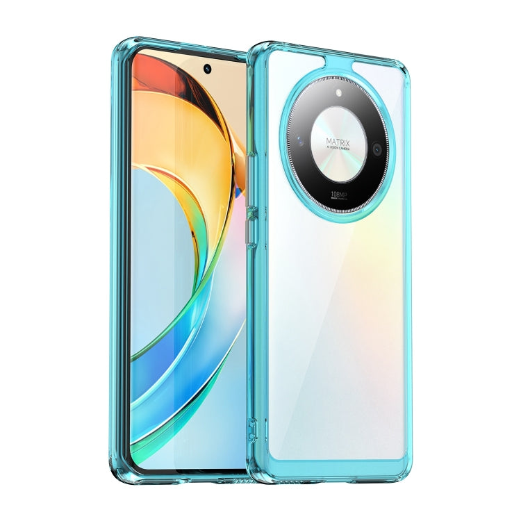 For Honor X9b Colorful Series Acrylic Hybrid TPU Phone Case(Transparent Blue) - Honor Cases by PMC TechLife | Online Shopping South Africa | PMC TechLife | Buy Now Pay Later Mobicred