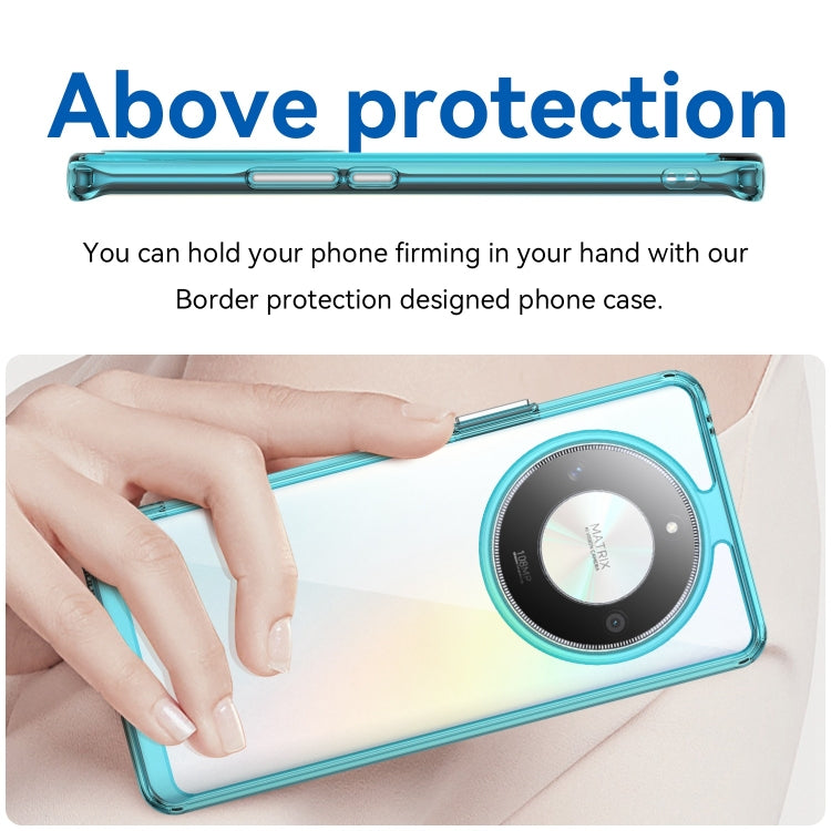 For Honor X9b Colorful Series Acrylic Hybrid TPU Phone Case(Transparent Blue) - Honor Cases by PMC TechLife | Online Shopping South Africa | PMC TechLife | Buy Now Pay Later Mobicred