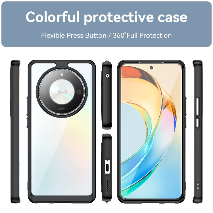 For Honor X50 Pro Colorful Series Acrylic Hybrid TPU Phone Case(Black) - Honor Cases by PMC TechLife | Online Shopping South Africa | PMC TechLife | Buy Now Pay Later Mobicred