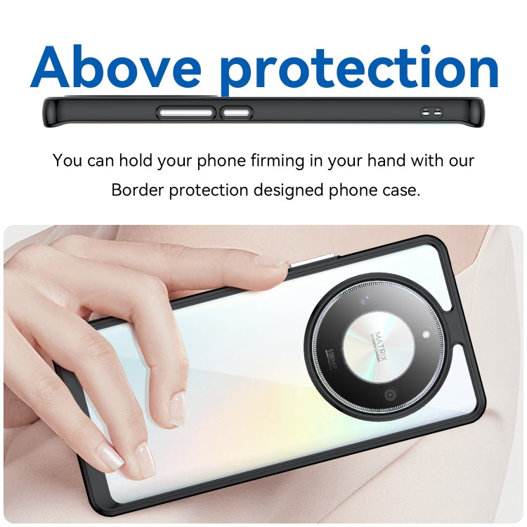 For Honor X50 Pro Colorful Series Acrylic Hybrid TPU Phone Case(Black) - Honor Cases by PMC TechLife | Online Shopping South Africa | PMC TechLife | Buy Now Pay Later Mobicred
