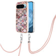 For Google Pixel 9 / 9 Pro Electroplating IMD TPU Phone Case with Lanyard(Pink Scales) - free shipping - PMC TechLife - Order now!
