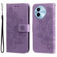 For vivo Y38 5G / T3x 5G Global 7-petal Flowers Embossing Leather Phone Case(Light Purple) - vivo Cases by PMC TechLife | Online Shopping South Africa | PMC TechLife | Buy Now Pay Later Mobicred