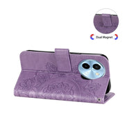 For vivo Y38 5G / T3x 5G Global 7-petal Flowers Embossing Leather Phone Case(Light Purple)
