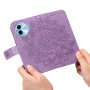 For vivo Y38 5G / T3x 5G Global 7-petal Flowers Embossing Leather Phone Case(Light Purple)