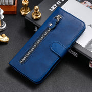 For Google Pixel 9 Fashion Calf Texture Zipper Leather Phone Case(Blue)