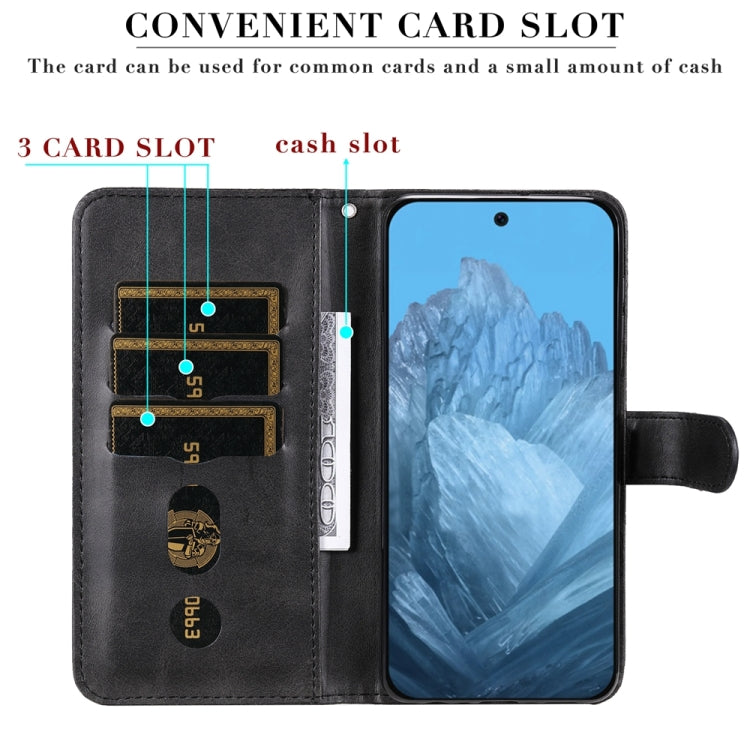 For Google Pixel 9 Fashion Calf Texture Zipper Leather Phone Case(Black) - Google Cases by PMC TechLife | Online Shopping South Africa | PMC TechLife | Buy Now Pay Later Mobicred