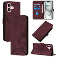 For iPhone 16 Crossbody 3D Embossed Flip Leather Phone Case(Wine Red) - free shipping - PMC TechLife - Order now!