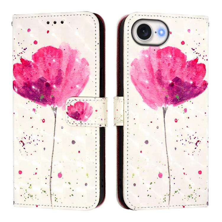 For iPhone 16e 3D Painting Horizontal Flip Leather Phone Case(Flower) - free shipping - PMC TechLife - Order now!