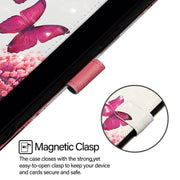 For iPhone 16 3D Painting Horizontal Flip Leather Phone Case(Rose Butterfly)