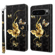 For Google Pixel 9 3D Painted Pattern Leather Phone Case(Golden Butterfly) - free shipping - PMC TechLife - Order now!