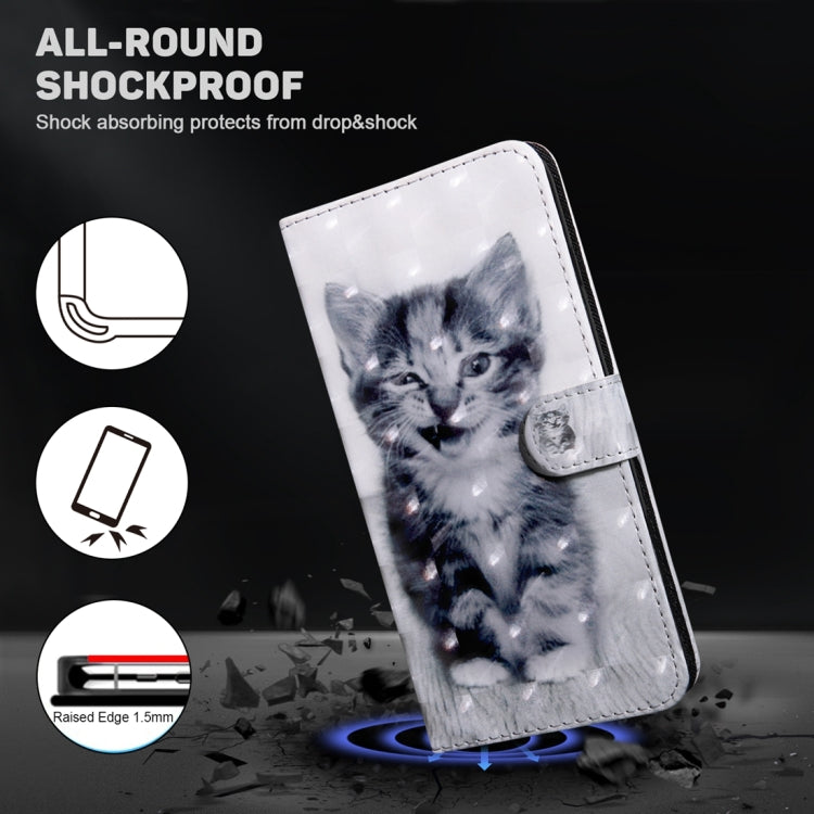 For Google Pixel 9 Pro 3D Painted Pattern Leather Phone Case(Smile Cat)