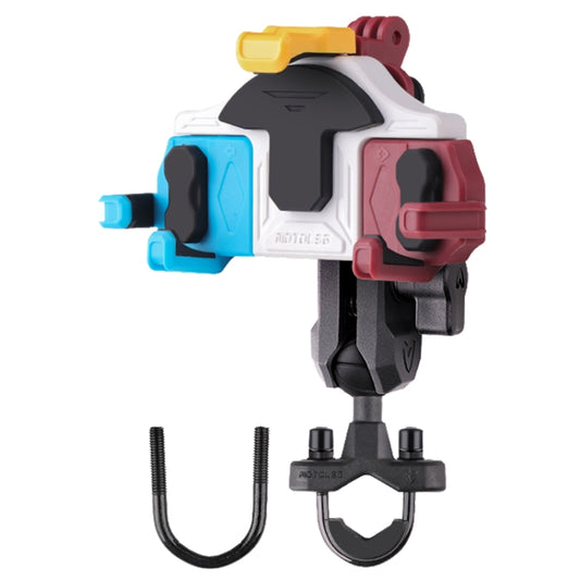 MOTOSLG Crab Motorcycle Phone Clamp Bracket U-Type Headbar Mount(Blue White Red) - free shipping - PMC Jewellery - Order now!