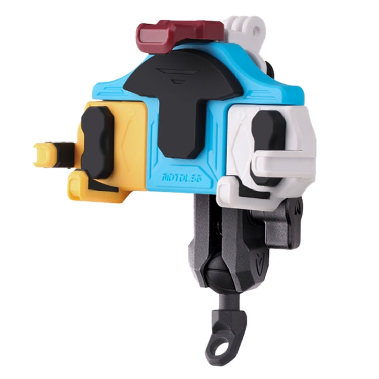 MOTOSLG Crab Motorcycle Phone Clamp Bracket L-Type Rear Mirror Mount(Yellow Blue White) - free shipping - PMC TechLife - Order now!