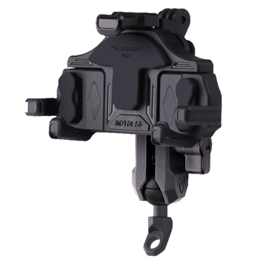 MOTOSLG Crab Motorcycle Phone Clamp Bracket L-Type Rear Mirror Mount(Black) - free shipping - PMC Jewellery - Order now!