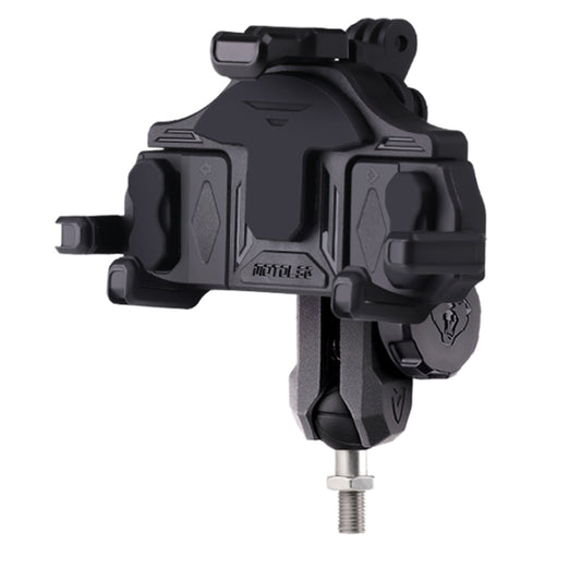 MOTOSLG Crab Motorcycle Phone Clamp Bracket M10 Ballhead Mount with Anti-theft Lock(Black) - free shipping - PMC Jewellery - Order now!
