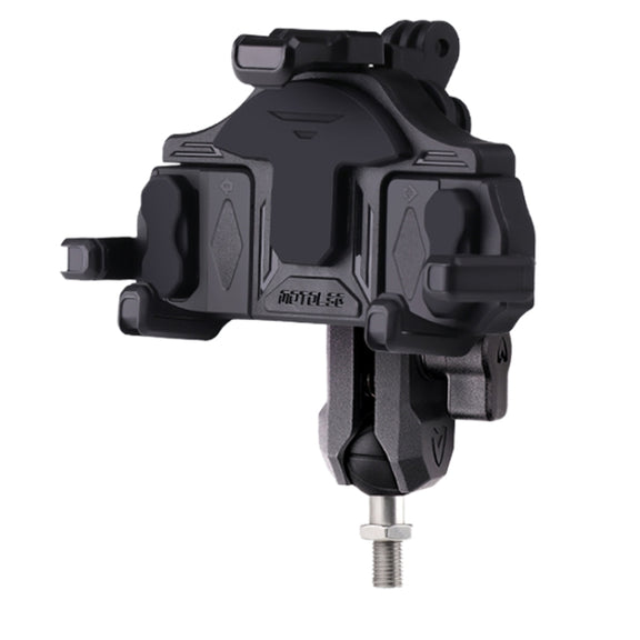MOTOSLG Crab Motorcycle Phone Clamp Bracket M10 Ballhead Mount(Yellow Blue White)