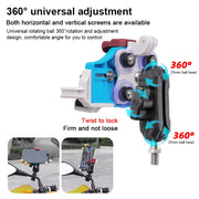 MOTOSLG Crab Motorcycle Phone Clamp Bracket O-Type Rear Mirror Mount(Yellow Blue White)