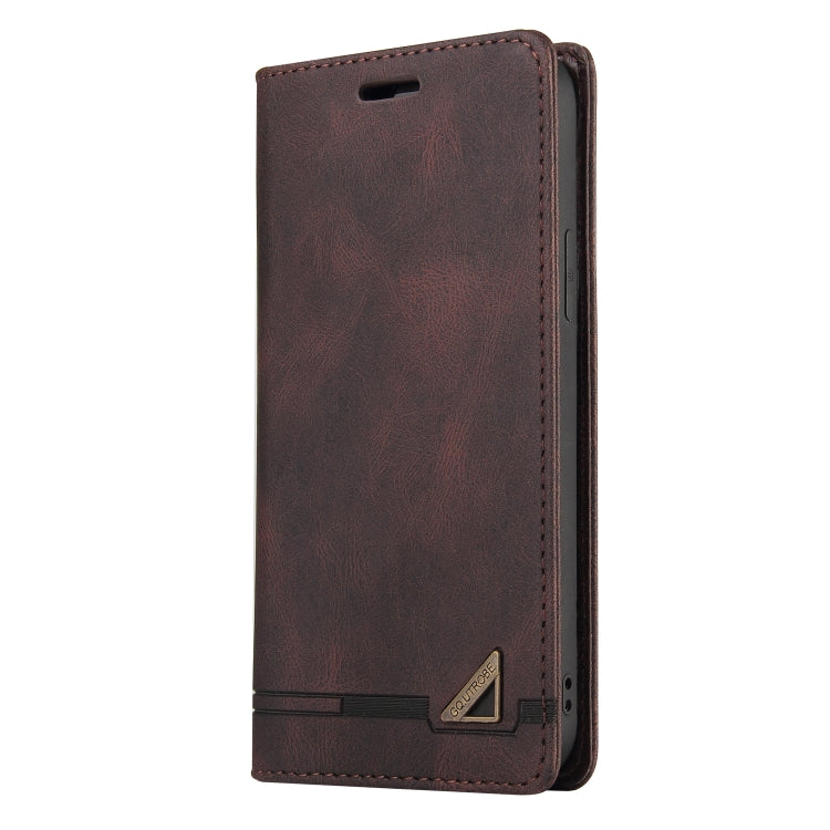 For Xiaomi Redmi 12C/11A Skin Feel Anti-theft Brush Horizontal Flip Leather Case with Holder(Brown)