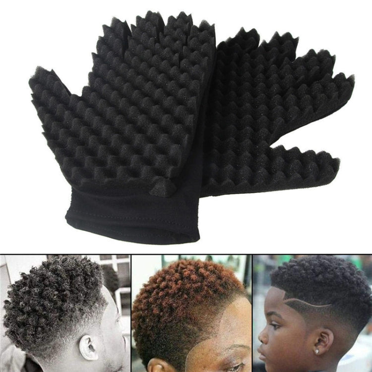 Single Sponge Wipe Black Hair Styling Gloves(Double-Sided)