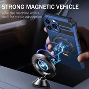 For iPhone 13 Pro Max MagSafe Magnetic Holder Phone Case(Blue)