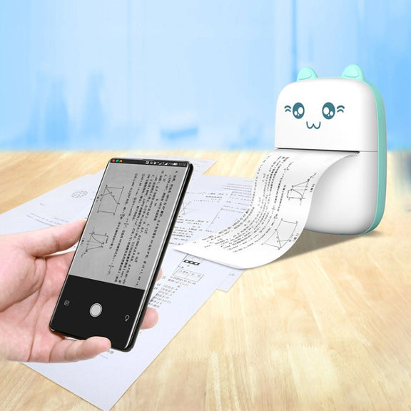 C9 Mini Bluetooth Wireless Thermal Printer With 5 Sticker Papers(Blue)