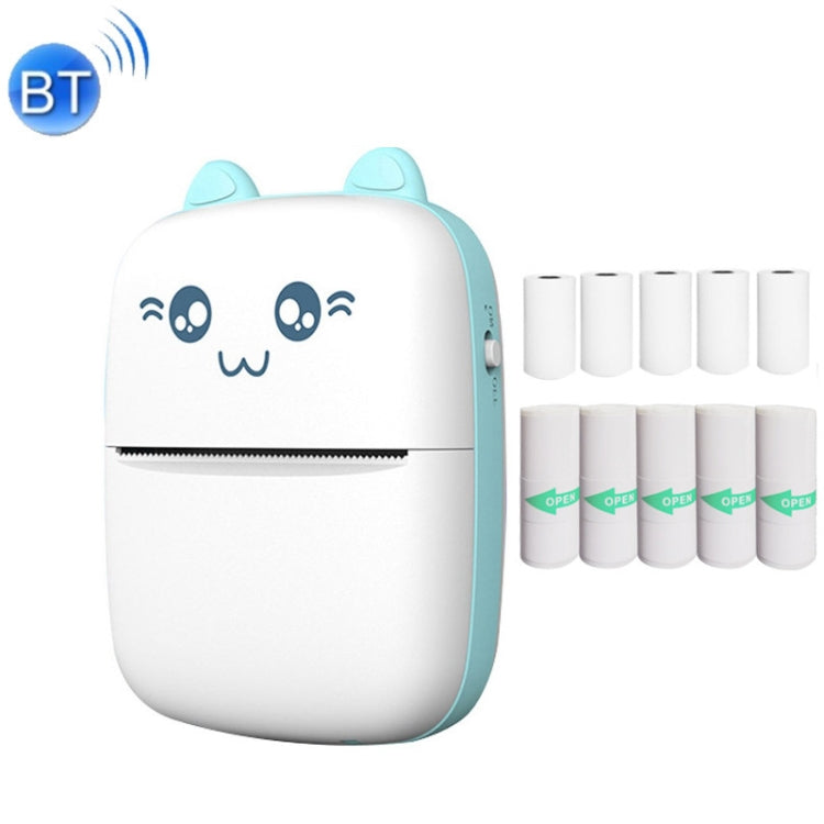 C9 Mini Bluetooth Wireless Thermal Printer With 5 Papers & 5 Sticker Papers(Blue) - Receipt Printers by PMC Jewellery | Online Shopping South Africa | PMC Jewellery | Buy Now Pay Later Mobicred