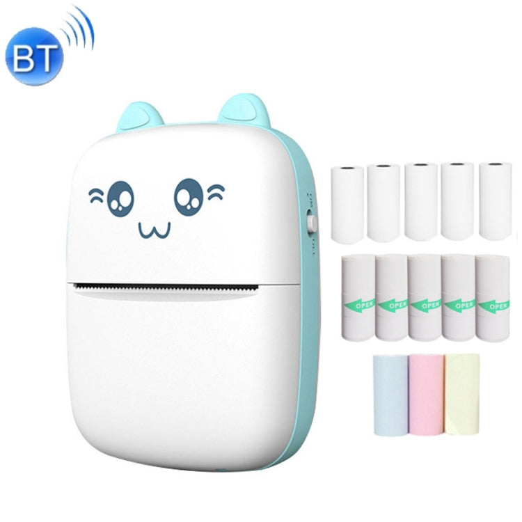 C9 Mini Bluetooth Wireless Thermal Printer With 5 Papers & 5 Sticker & 3 Color Papers(Blue) - Receipt Printers by PMC Jewellery | Online Shopping South Africa | PMC Jewellery | Buy Now Pay Later Mobicred