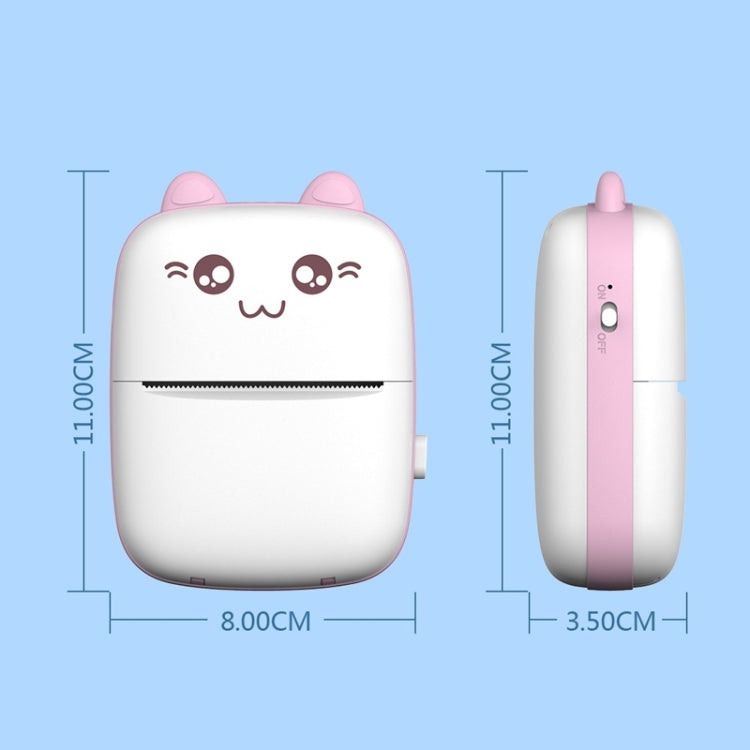 C9 Mini Bluetooth Wireless Thermal Printer With 10 Papers(Pink)