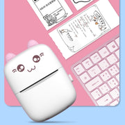 C9 Mini Bluetooth Wireless Thermal Printer With 5 Papers & 5 Sticker & 3 Color Papers(Blue)
