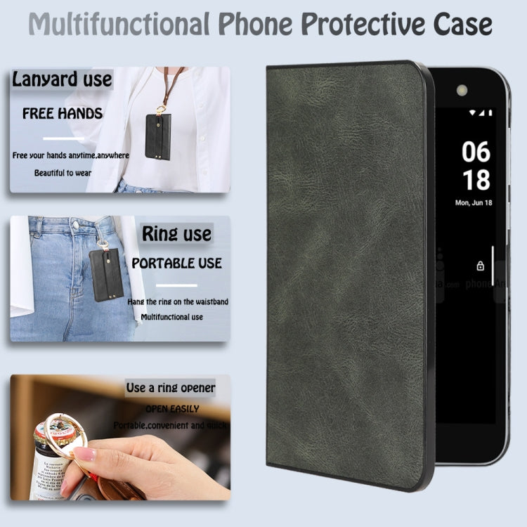 For Microsoft Surface Duo Wristband Leather Back Phone Case(Green) - Microsoft by PMC TechLife | Online Shopping South Africa | PMC TechLife | Buy Now Pay Later Mobicred