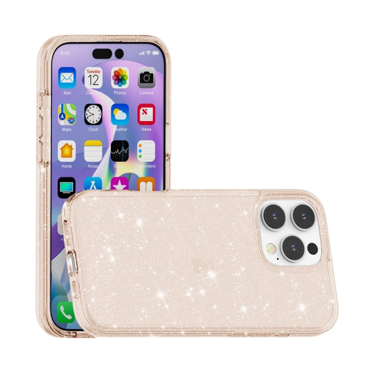 For iPhone 16 Pro Shockproof Terminator Glitter Powder Phone Case(Gold) - free shipping - PMC TechLife - Order now!