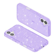 For iPhone 16 Shockproof Terminator Glitter Powder Phone Case(Purple)