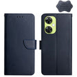 For OnePlus Nord CE 3 Lite Genuine Leather Fingerprint-proof Flip Phone Case(Blue) - OnePlus Cases by PMC TechLife | Online Shopping South Africa | PMC TechLife | Buy Now Pay Later Mobicred
