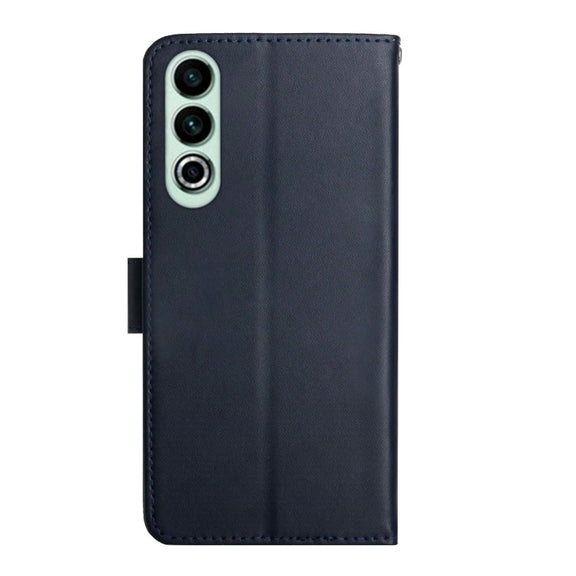 For OnePlus Nord CE4 Genuine Leather Fingerprint-proof Flip Phone Case(Blue)