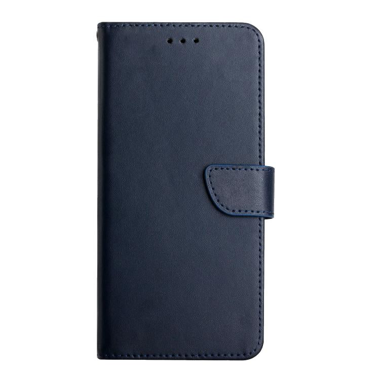 For OnePlus 13R Genuine Leather Fingerprint-proof Flip Phone Case(Blue)