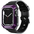 For Apple Watch Ultra 2 49mm PC Rugged Case Integrated TPU Watch Band(Purple) - Watch Bands by PMC TechLife | Online Shopping South Africa | PMC TechLife | Buy Now Pay Later Mobicred