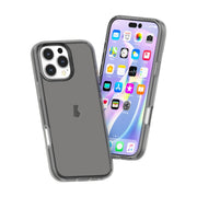 For iPhone 16 Pro Shockproof Terminator Transparent Phone Case(Grey)