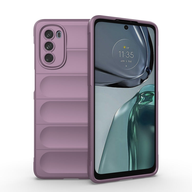 For Motorola Moto G62 5G Magic Shield TPU + Flannel Phone Case(Purple) - Motorola Cases by PMC TechLife | Online Shopping South Africa | PMC TechLife | Buy Now Pay Later Mobicred