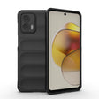 For Motorola Moto G73 5G Magic Shield TPU + Flannel Phone Case(Black) - Motorola Cases by PMC TechLife | Online Shopping South Africa | PMC TechLife | Buy Now Pay Later Mobicred