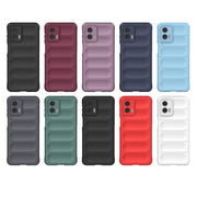 For Motorola Moto G73 5G Magic Shield TPU + Flannel Phone Case(Black)